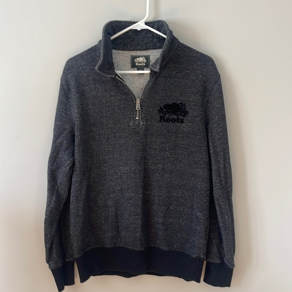 Men’s pull over zippered collar sweatshirt